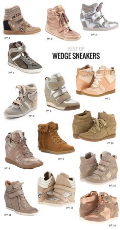 Wedge Sneakers Style, Shoes Wedges Sneakers, Designer Wedges, Different Types Of Sneakers, Sneaker Wedges, Wedges Sneakers, Lebron Shoes