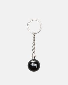 8 Ball Keychain - Accessories & Home Goods | Stüssy 8 Ball Keychain, Ball Candles, Pool Ball, Lighter Case, Gucci Brand, Dress Hairstyles, 8 Ball, Stitching Leather, Coin Pouch