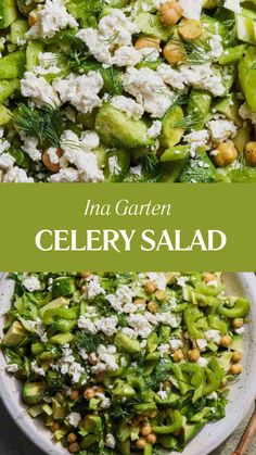 Ina Garten Celery Salad Chickpea Celery Salad, What To Do With Romaine Lettuce, Salad With Peas And Lettuce, Celery Tops Recipe, Celery And Cucumber Salad, Baked Celery Recipes, Ways To Eat Celery, Celery And Apple Salad, Romaine Lettuce Recipe Salad