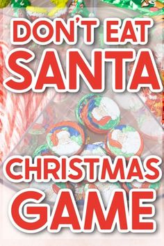 This fun don't eat Santa Christmas game is a great one for kids, adults, or even better if you want Christmas games for adults! Christmas Table Games For Adults, Christmas Cookie Game, Christmas Game For Adults, Christmas Party Game Ideas, Santa Games, Christmas Party Games For Adults, Virtual Team Building, Gift Games, Christmas Gift Exchange Games