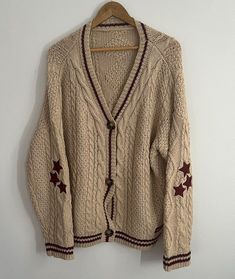 #ad Great shopping ideas for Taylor Swift Hand Knitted Beige Cardigan With Red Stars, Fashion Women's Sweaters Taylor Swift Knit, Evermore Cardigan, Taylor Swift Red Album, Taylor Swift Cardigan, Holiday Cardigan, Stars Fashion, Red Stars, Taylor Swift Red, Beige Cardigan