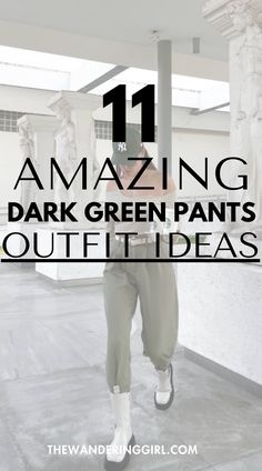 Looking for the perfect dark green pants outfit? Whether you're a woman searching for stylish dark green pants outfit women options or wondering what to wear with green pants, this color is incredibly versatile. Green pants outfits can be dressed up or down, with a simple top for casual days or a blazer for a chic office look. How to style green pants? Pair them with neutral tones, bold prints, or even a leather jacket for a cool vibe. If you're into olive green pants outfit ideas, consider adding cozy sweaters and ankle boots for a perfect fall look. With green pants for every occasion, you can easily transition from day to night with the right accessories. Get inspired with these dark green pants outfit ideas for an effortlessly chic wardrobe! What To Wear With Forest Green Pants, What To Wear With Dark Green Pants, How To Wear Olive Green Pants, Green Joggers Outfit Winter, Olive Green Leather Pants Outfit, Wide Leg Green Pants Outfit, Olive Green Pants Outfit Work, Kelly Green Pants Outfit