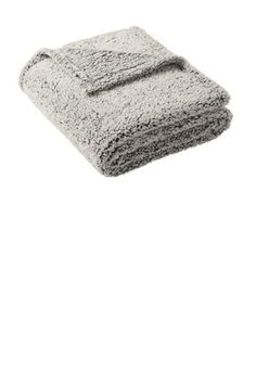 two grey towels stacked on top of each other