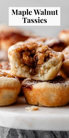 maple walnut tastyes stacked on top of each other with the title above it