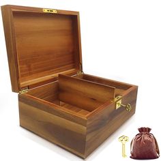 PRICES MAY VARY. 【100% Solid Acacia Wood】 Made from premium, durable with acacia wood, this box is not only built tough, but also designed to be discrete and portable. Makes for the perfect gift!Box dimensions are 11" long x 8.5" wide x 5" tall. 【Nice construction & design】 We ensure each wood gift box we make has a smooth finish, beautiful surface, and the best workmanship. The classic understated design will add sophistication and elegance to any room.It is also an awesome gift box for both me Wood Gift Box, Wooden Storage Box, Secret Box, Wood Storage Box, Wooden Storage Boxes, Cute Gift Boxes, Construction Design, Best Gifts For Men, Craft Box