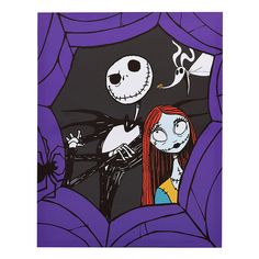 a painting of jack and sally from the nightmare