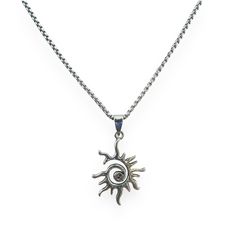 Embrace The Sun's Energy With Our Unisex Sun Pendant Necklace. Perfect For Streetwear, Punk, And Hip Hop Styles, This Necklace Adds A Touch Of Unique Style To Any Outfit. Whether You're A Man Or Woman, This Necklace Is A Must-Have For Anyone Looking To Make A Statement. Necklace Length 23.0 Inch, Chain Width 2 Mm. Noah Necklace, Necklaces For Men, Sun Necklace, Sun Pendant, Women Streetwear, Pinterest Closet, Necklace For Men, Mens Accessories Jewelry, Pendant Design