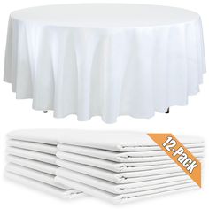 white round tablecloths on top of each other