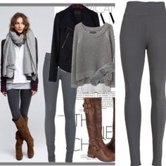 Soft Brushed High Waisted Leggings, 87% Polyester/13% Spandex Casual Gray Elastane Leggings, Fall Workwear Versatile Jeggings, Trendy Winter Workwear Leggings, Versatile Fall Workwear Jeggings, Full-length Gray Leggings For Fall, Versatile Fall Jeggings For Workwear, Full Length Gray Leggings For Fall, Casual Winter Bottoms For Layering, Casual Winter Layering Bottoms