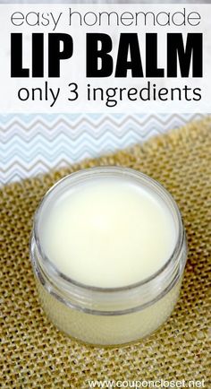 3 ingredient Homemade Lip Balm Recipe - this is very easy to make! Chapped Lips Remedy, Homemade Lip Balm Recipe, Lip Balm Recipe, Diy Lip Balm Recipes, Balm Recipe, Săpunuri Handmade, Lip Balm Recipes, Homemade Lip Balm, Homemade Lotion