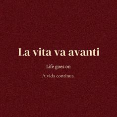 a red book cover with the words la vita avanti on it and an image of a