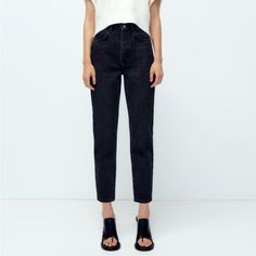 Nwt Zara Women’s Z1975 Mom Fit Jeans Black Charcoal. Size 8. Brand New With Tags. Dark Charcoal/Black Color. Great Quality And Flattering Fit. Chic Washed Black Bottoms For Work, Fall Workwear Washed Black Pants, Fall Workwear Pants In Washed Black, Black Straight Leg Jeans For Work, Classic Washed Black Workwear Pants, Washed Black Straight Leg Workwear Bottoms, Washed Black Straight Leg Bottoms For Work, Washed Black Straight Leg Pants, Classic Black Cropped Leg Pants