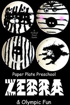 paper plate zebra and olympic fun