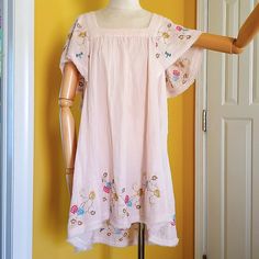 New With Tags. Pink/Rose. Size Xs. Boho Tunic Dress, Boho Tunics, Anthropologie Dress, Anthropologie Dresses, Dresses Xs, Tunic Dress, Pink Rose, Pink Blue, Colorful Dresses