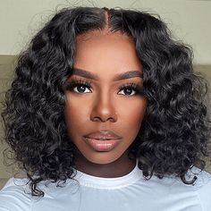 This HD lace front wig features a deep wave bob style that's neck length. The 13x4 HD lace is constructed with 100% human hair, giving you the look and feel of natural hair. The wig is perfect for those who want a short bob look with ultimate styling versatility. Hd Lace Wigs, Virgin Hair Wigs, Glueless Wigs, Wigs Hair, Bob Wig, Deep Wave, Hd Lace, Cap Design, Lace Front Wig