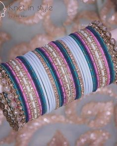 Choora Designs, All About Wedding, Bts Ff, Bangle Stack, Love Destiny, Wedding Jewelry Sets Bridal Jewellery, Thread Bangles Design, Colorful Bangles, Bridal Jewelery