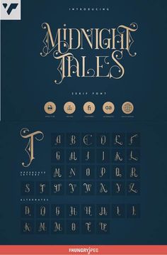 the midnight tales font and numbers