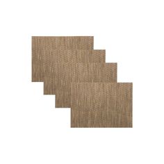 three pieces of brown carpet on a white background