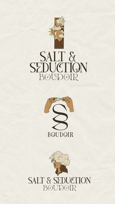 an advertisement for salt and seduction boutique, with the words salt and seduition