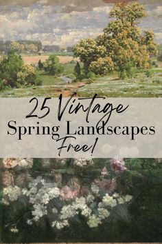 the title for 25 vintage spring landscapes free