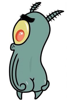 an image of a cartoon character with spikes on his head and eyeballs in the shape of a monster