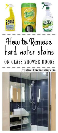 how to remove hard water stains on glass shower doors