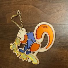 Fendi Squirrel Bag Charm Resin Material Multicolor Excellent, Like New, Giftable Condition No Scratches Or Signs Of Wear Fendi Accessories, Resin Material, Fendi, Color Blue, Women Accessories, Signs, Cream, Fast Delivery, Customer Support