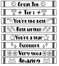 the top ten things to write in an amazing bookmarks coloring page for kids