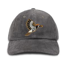 This corduroy dad hat features an embroidered Acorn Woodpecker. Embroidered Acorn, Acorn Woodpecker, Corduroy Hat, Fall Clothes, Dad Hat, Dad Hats, Fall Outfits, Hats, Clothes