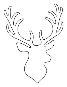 the outline of a deer's head on a white background