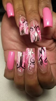 Cute Corkscrew Hairstyles Black Women, Sculptured Nails Design, Nail Design, Curved Nails, Long Nail Designs, Stylish Nails Designs, Nail Swag, Nail Design Inspiration