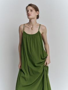 Composition : COTTON 100%Color : GREENCountry of Origin : Republic of Korea Casual Green A-line Midi Dress, Green A-line Mini Dress For Spring, Chic Dark Green Mini Dress For Spring, Light Green Sleeveless Maxi Dress For Summer, Sleeveless Light Green Maxi Dress For Summer, Sleeveless Light Green Midi Dress, Spring Green A-line Midi Dress, Green A-line Midi Dress For Spring, Olive Sleeveless Midi Dress