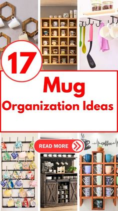 Discover 17 creative and clever ways to organize your mugs and save space in your kitchenFrom stylish wall-mounted racks to DIY under-cabinet hooksthese organization ideas will help you keep your mugs easily accessible and beautifully displayed How To Store Cups In Cabinets, Coffee Cups Storage Ideas, Mugs Organization Storage Ideas, How To Organize Mugs In Cabinet, Mug Pegboard, Storing Coffee Mugs, Mug Storage Ideas Cupboards, Tea Set Storage Ideas, Cup Organization Ideas