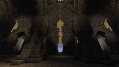 an image of a very large room in minecraft