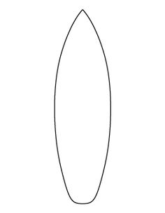 a line drawing of a surfboard on a white background with the bottom half drawn