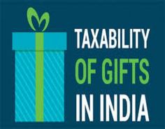 a blue gift box with green ribbon and the words taxibillity of gifts in india