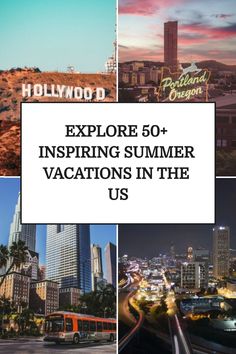 Explore over 50 inspiring summer vacations in the US, featuring destinations like Hollywood, Portland, and more. Hidden Vacation Spots United States, Best Vacations For Couples America, January Vacation Destinations Us, Best Us Vacations, Couples Getaway Ideas U.s. States, Top Vacation Destinations U.s. States, Vacations In The Us, Unique Vacations, Zion National Park