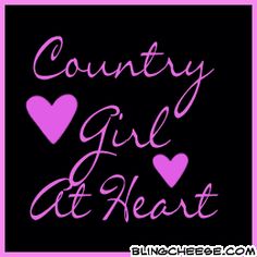 a pink and black sign that says, danka is a country girl at heart