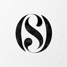 a black and white logo with the letter s in it's center, on a white paper background