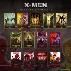 the x - men movie poster is shown in this screenshote, and it's all different colors