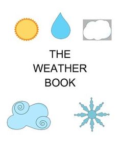 the weather book is shown with different symbols