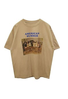 Cotton Summer Tops, Beige T Shirt, Summer Cotton Tops, American Summer, Summer Tees, Beige T Shirts, Shirts Summer