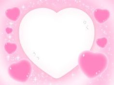 a pink heart surrounded by small hearts on a light pink background with stars and sparkles