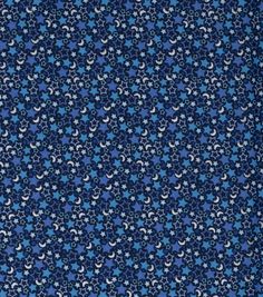 a blue and white pattern with stars on it