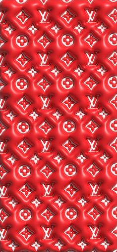 an image of a red and white background with the letters louis vuitton on it