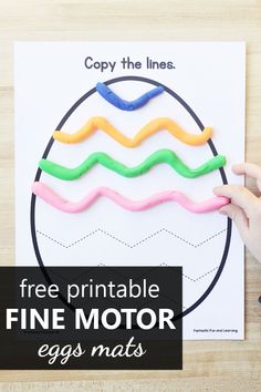 printable fine motor eggs mats for kids to play with