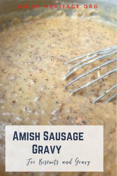 pot of sausage gravy Amish Biscuits, Recipe For Biscuits And Gravy, Biscuits Gravy Recipe, Sausage And Biscuits, Recipe For Biscuits, Best Sausage Gravy Recipe, Biscuits And Gravy Recipe, Best Biscuits And Gravy, Homemade Sausage Gravy