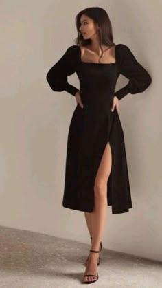 Grad Outfits, Black Dresses Classy, 파티 드레스, Chique Outfits, Clothing Factory, Black Dress Outfits, Grad Dresses, Graduation Outfit, Clothes Women