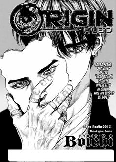 the cover to origin magazine featuring an image of a man with his hand on his face