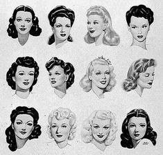 1947 Hairstyles, 40s Hair, Cabelo Pin Up, 1930s Hair, Idda Van Munster, Vintage Hairstyles Tutorial, Vintage Hairstyle